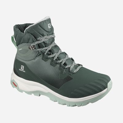 Salomon VAYA BLAZE THINSULATE™ CLIMASALOMON™ WATERPROOF - Naisten Talvikengät - Vihreä